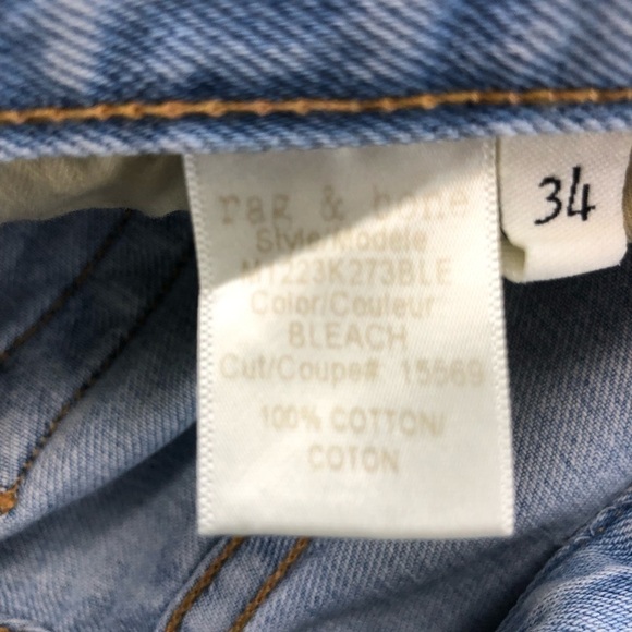 𝅺RAG & Bone Mens Standard Issue button fly Fit 2 jeans 34x28 - Picture 10 of 11
